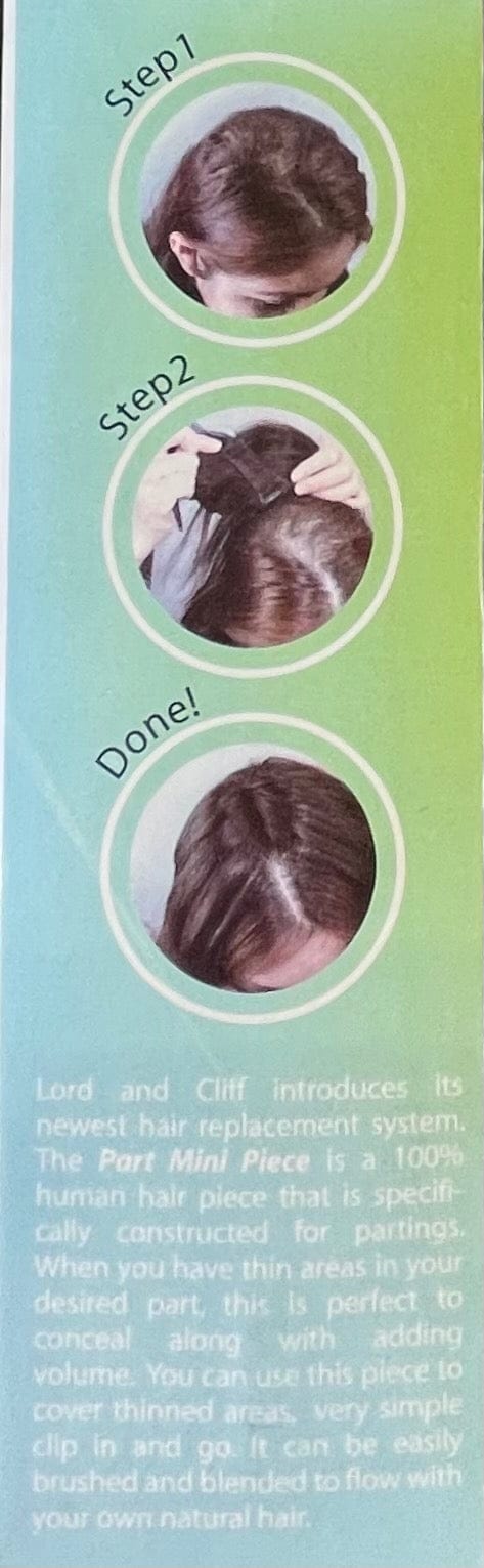 Top Hair Piece Lord & Cliff 100% Remy Hair Part Mini Piece 5" Hair Extensions