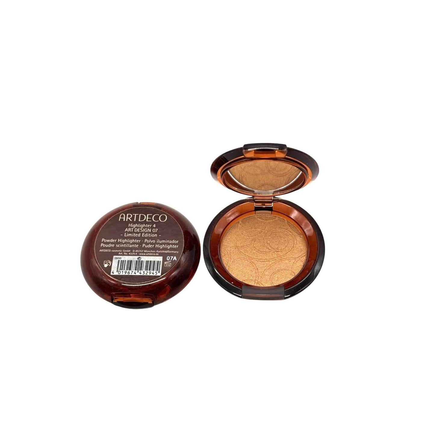 Eyes Press Powder Highlighter Art Deco Makeup Highlighter
