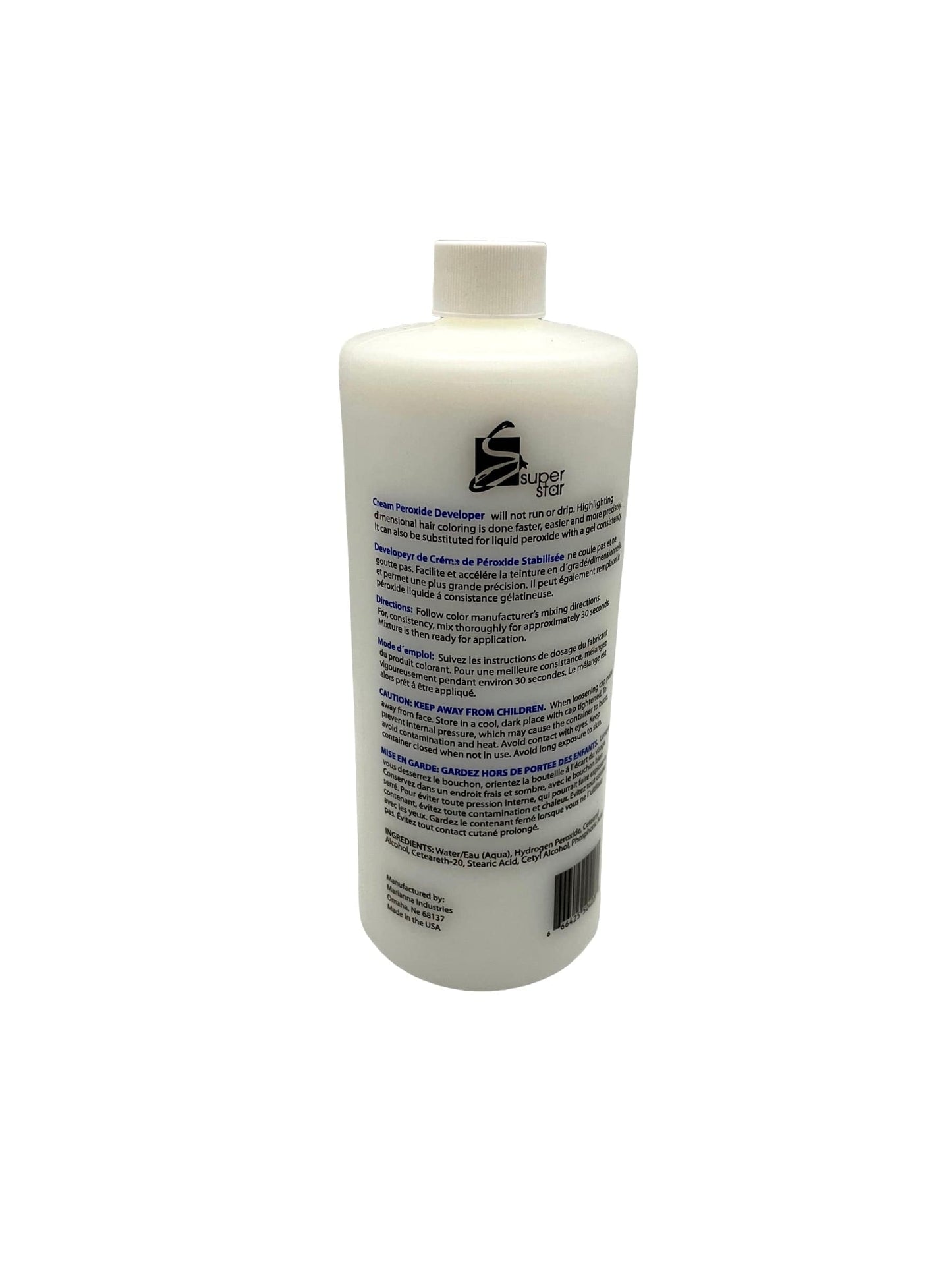 40 Volume Cream Peroxide Super Star Color Developer 1 Lit 40 Volume Cream