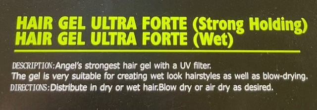 Angel Professional Hair Gel Ultra Forte Red (Wet) 6.7oz Hair Gel