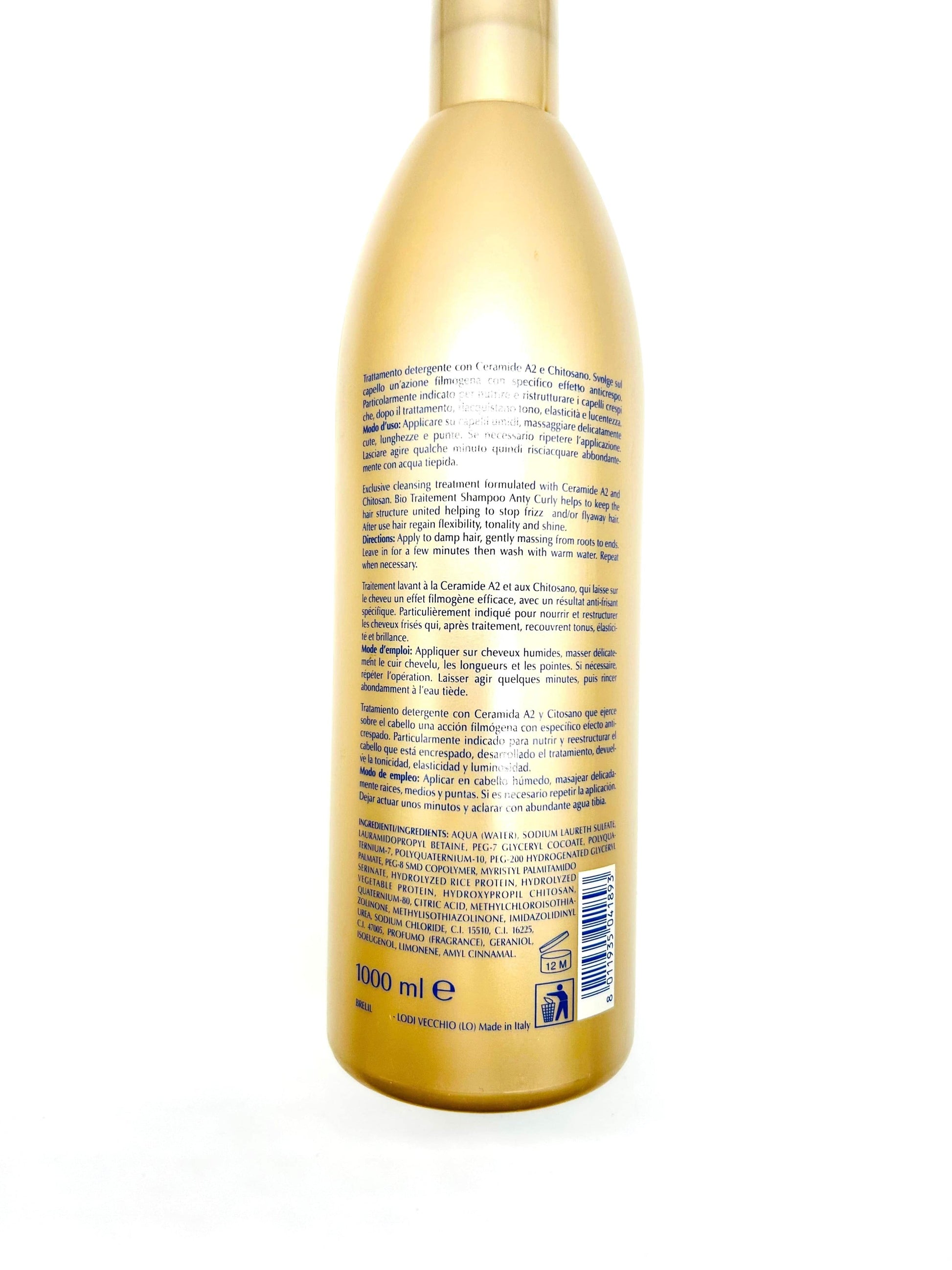 Anti Curly Shampoo Bio Treatment With Ceramide A2 33.8oz