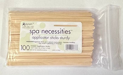 Applicator Wax Sticks Sturdy Small 1/8" Thick & Slim Wax Sticks Spa Necessities 100 pk. Wax Sticks