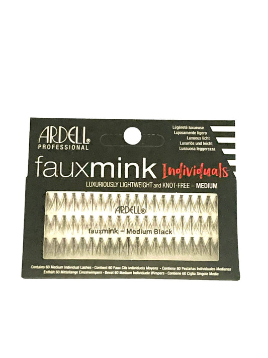 Ardell Lash Fauxmink Individuals Knot Free Medium Black False Eyelashes