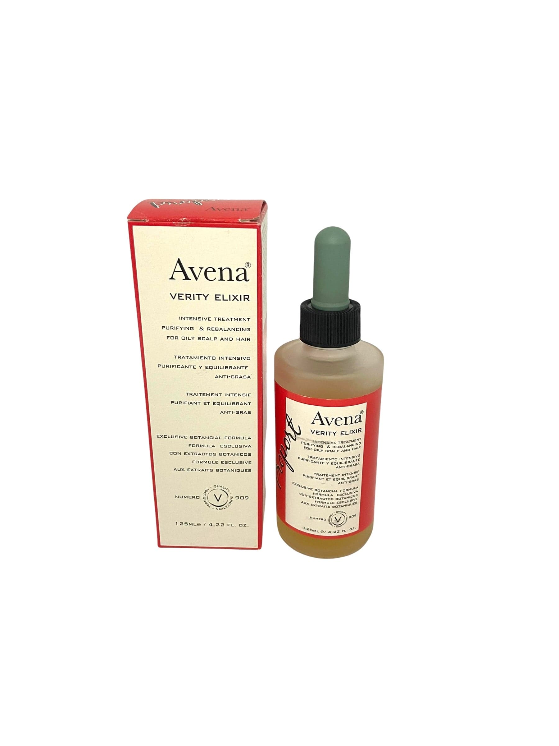 Avena Proport V 909 Oily Hair & Scalp Verity Elixir Treatment 4.22 oz Oily Scalp Treatment