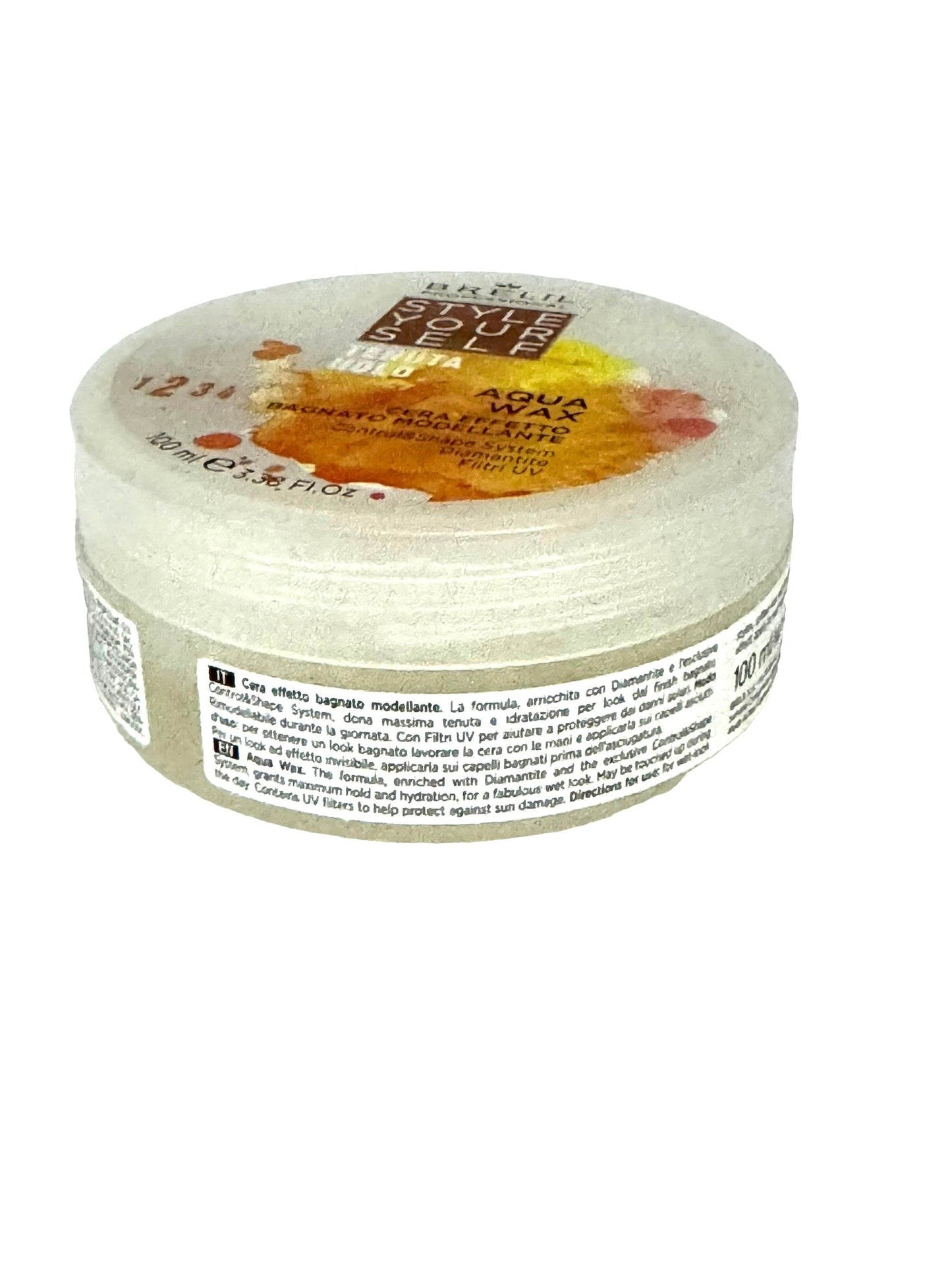 Brelil Aqua Wax Wet Look Style Your Self 3.38 oz Hair Wax