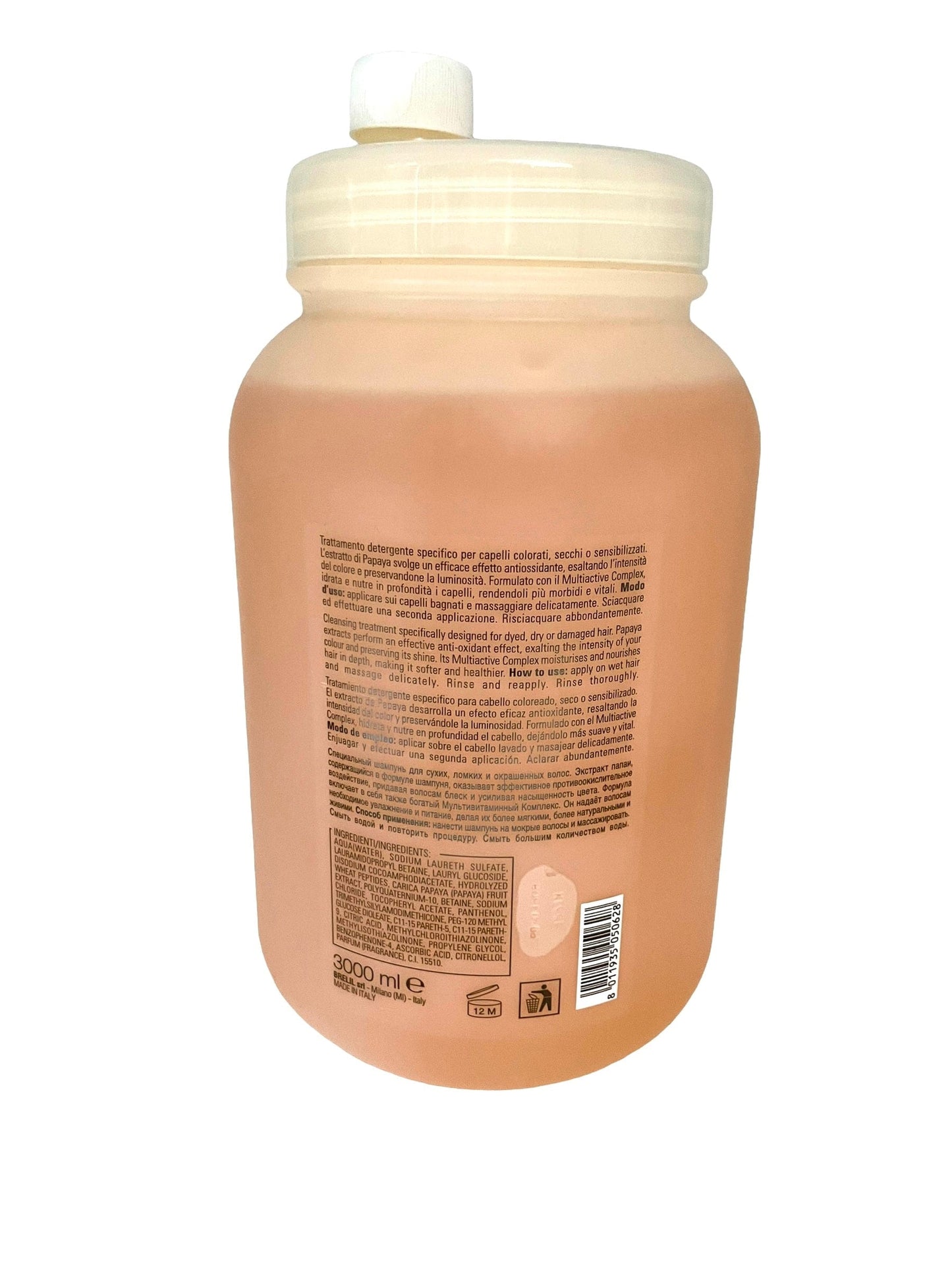 Brelil Papaya Hair Juice Shampoo For Dry & Colored 101.4 oz Hair Care