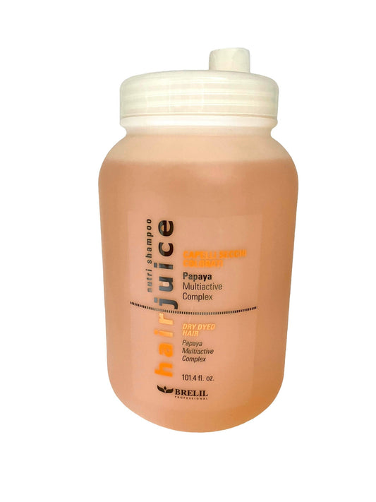 Brelil Papaya Hair Juice Shampoo For Dry & Colored 101.4 oz Hair Care