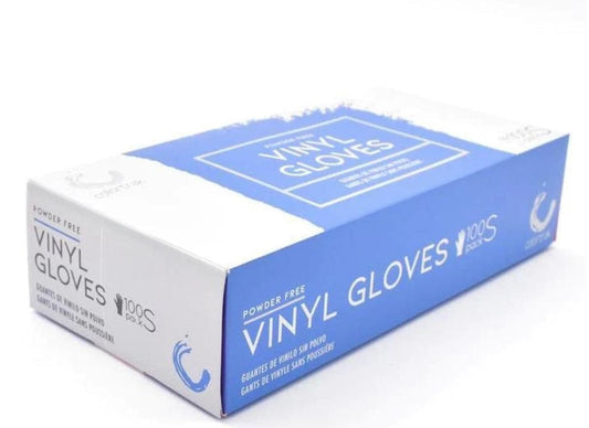 Disposable Gloves Colortrack Powder Free Vinyl Clear Small 100 pk Disposable Gloves