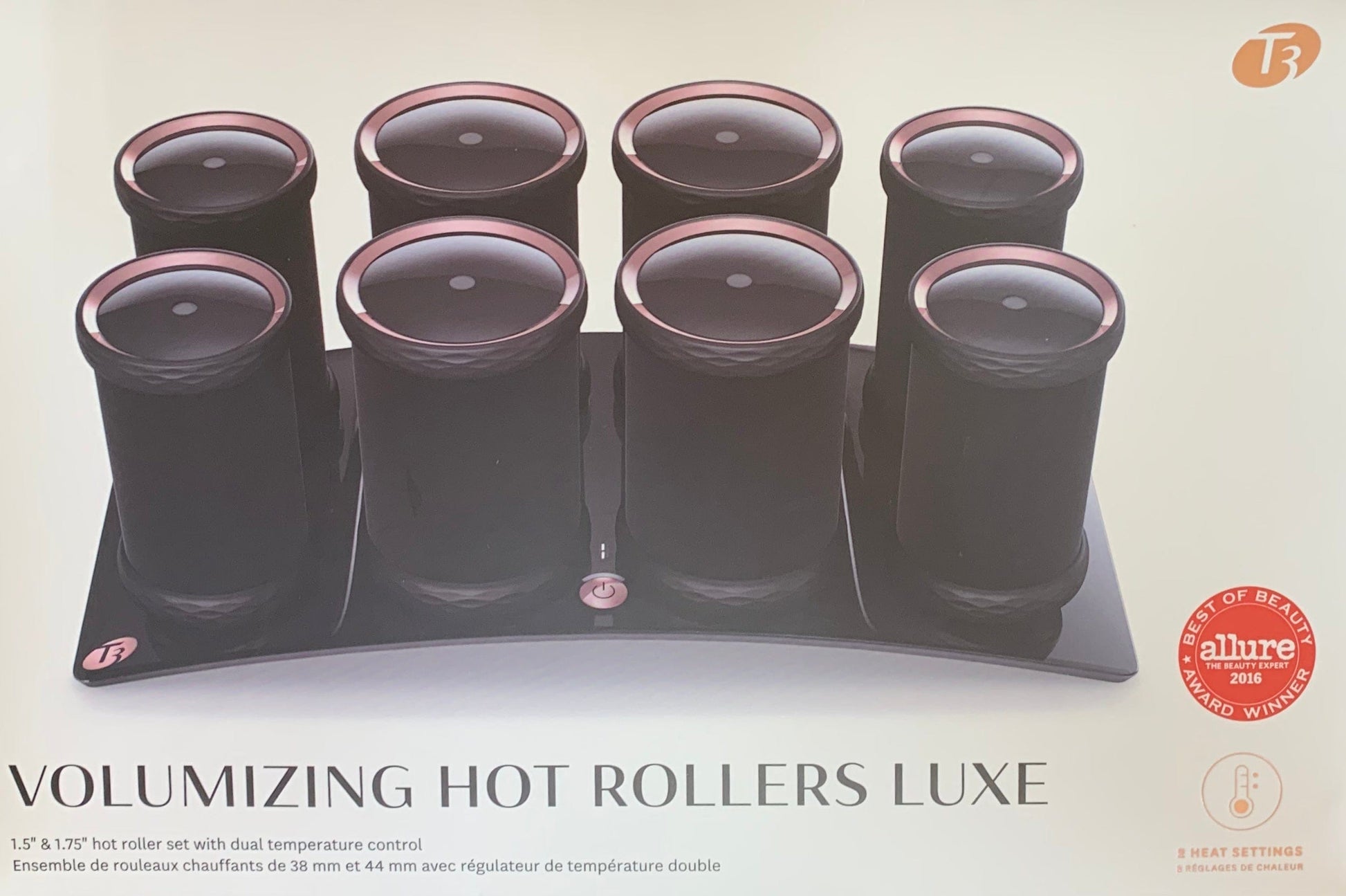 Electric Hair Hot Rollers T3 Micro Luxe Set 8pcs Med-Long Hair Hot Rollers
