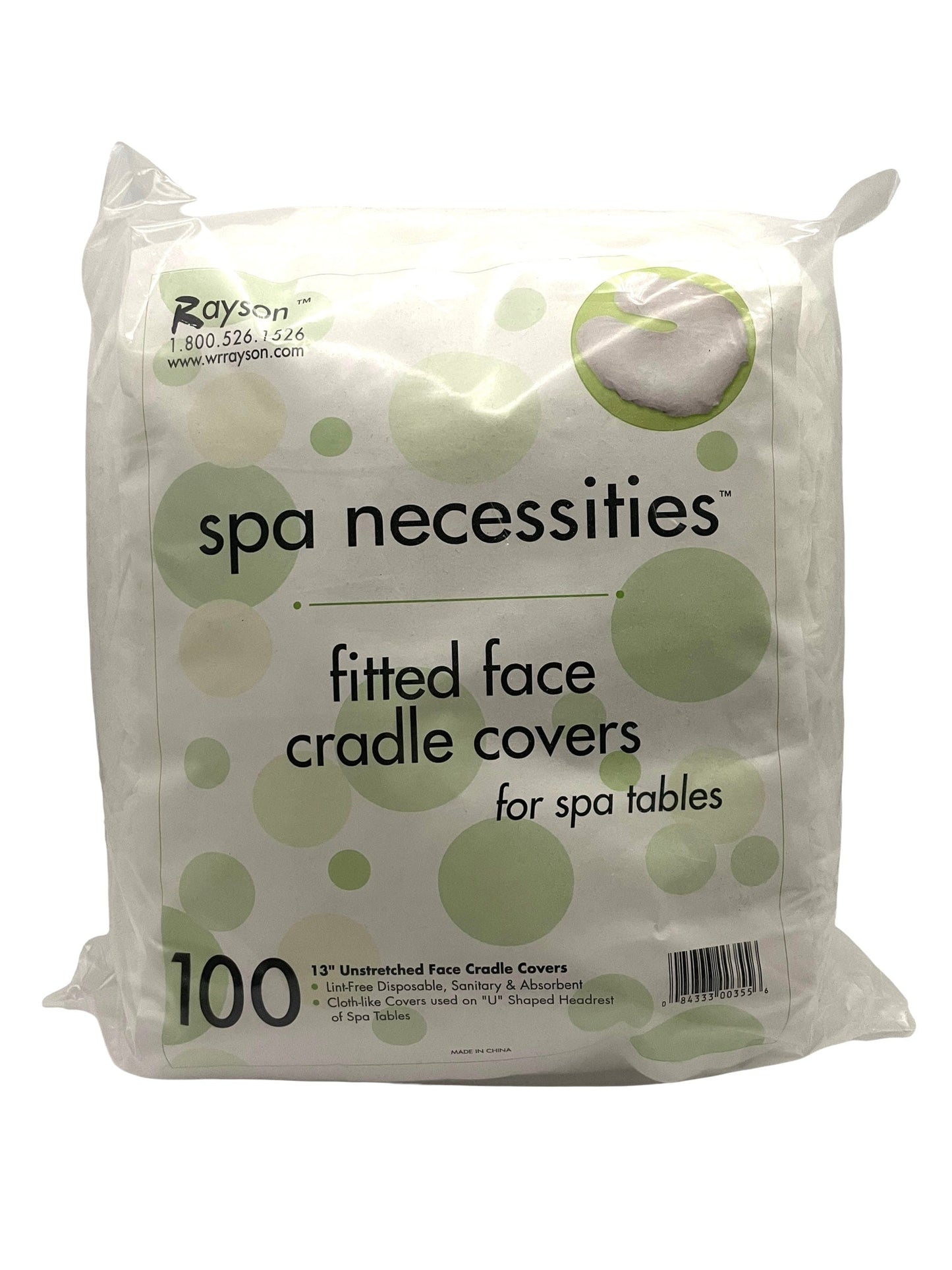 Fitted Face Cradle Covers Spa Tables Disposable 100 pk 13" Cradle Covers
