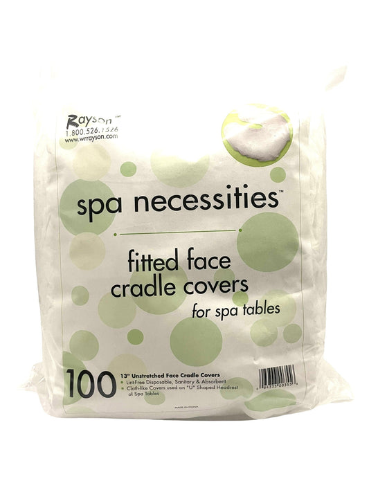 Fitted Face Cradle Covers Spa Tables Disposable 100 pk 13" Cradle Covers