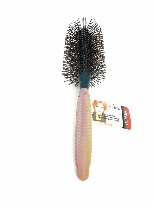 Hair Brush Round 2.50" Double Anti Static Ionic Nylon Bristle Elite # E64 Round Brush