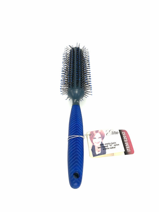 Hair Brush Round Anti Static Ionic Ball Tipped V Nylon Bristle Elite # E2012 Round Brush