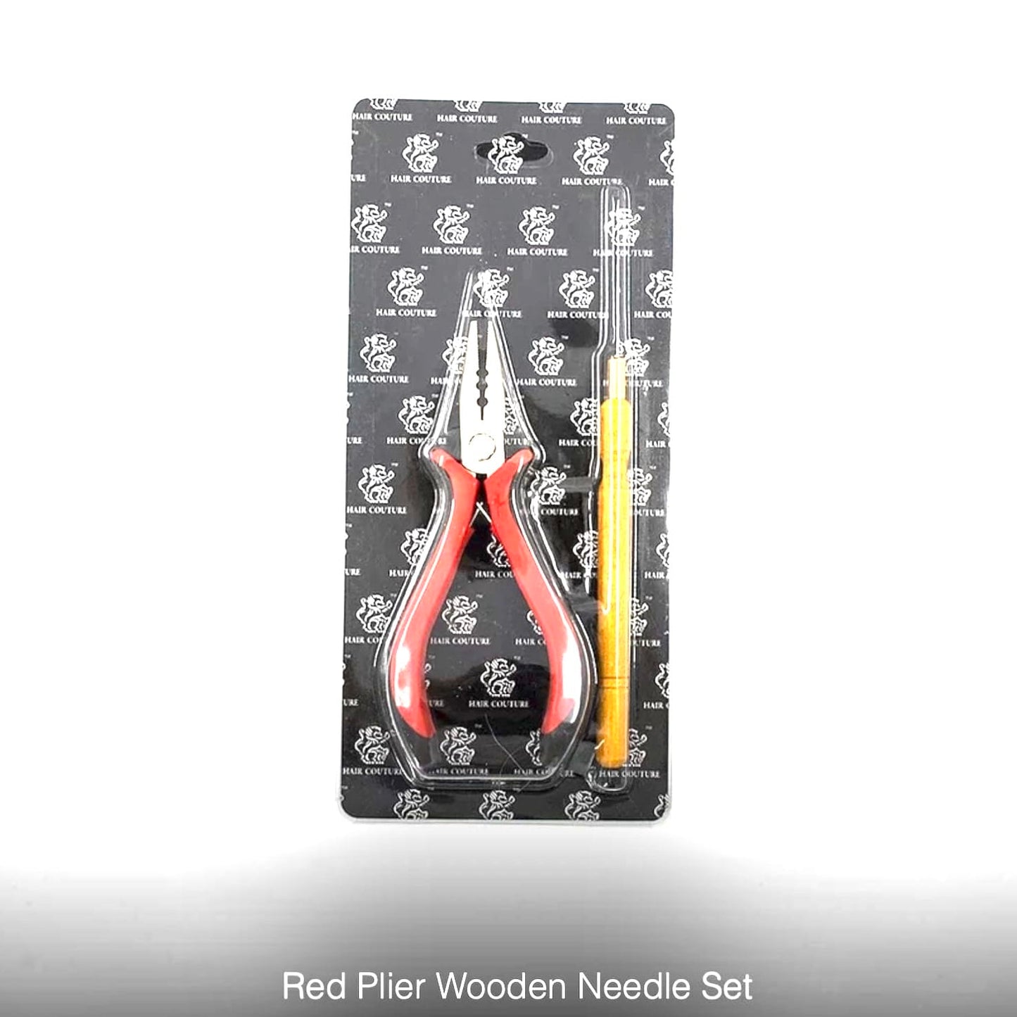 Hair Couture Hair Extensions Red Pliers & Wooden Needle Set Hair Extension Tools