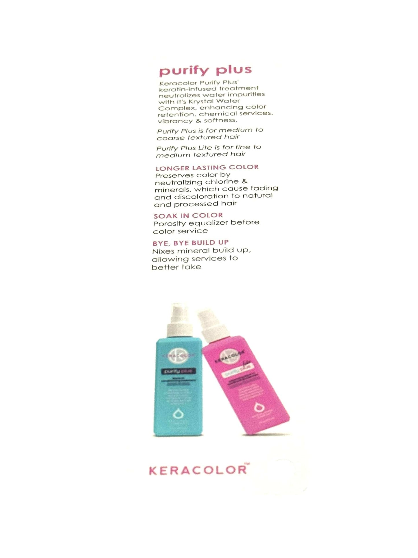 Keracolor Purify Plus Leave In Treatment Neutralizes Chlorine 7 oz Chlorine Neutalizer