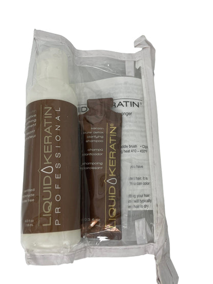 Liquid Keratin Restorative Smoothing Treatment Starter Kit 4 oz Keratin Treatment