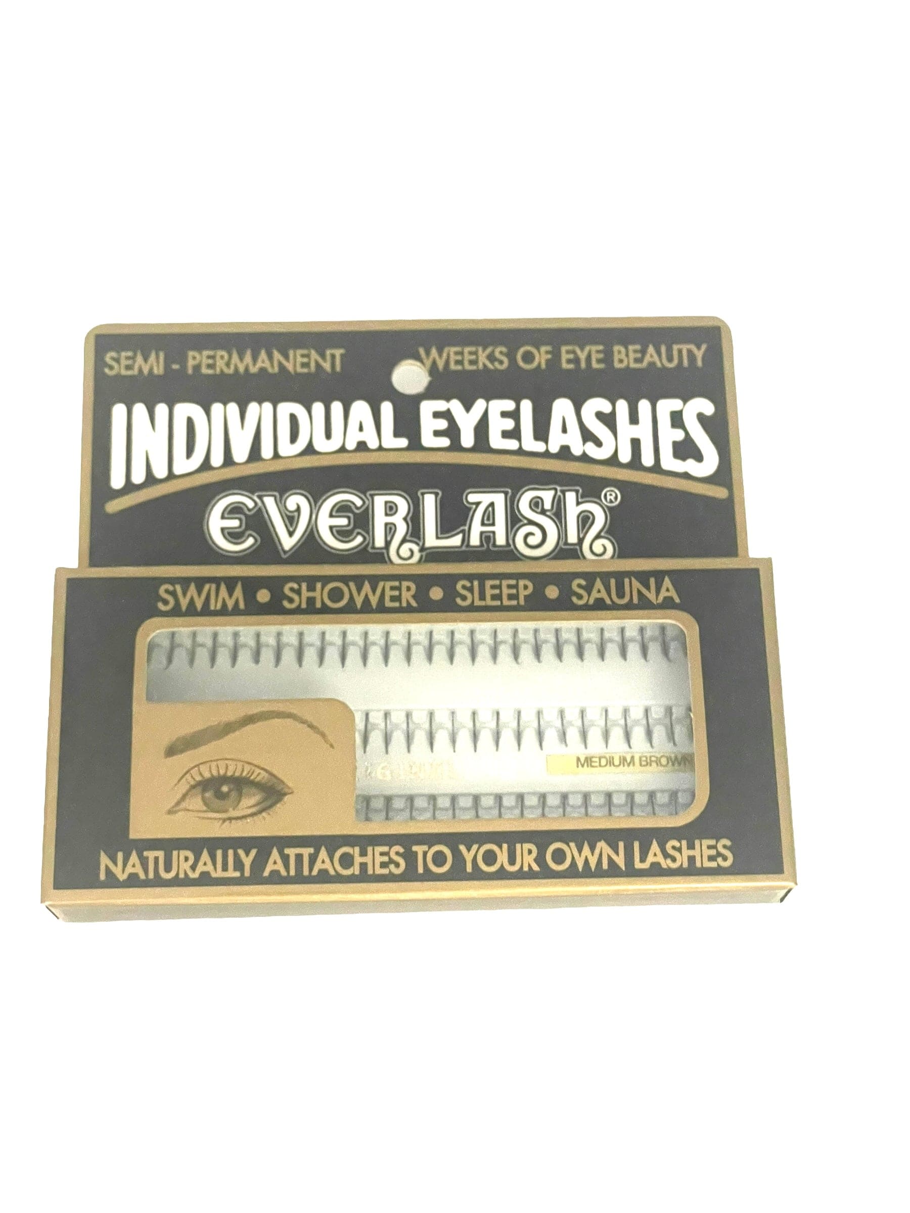 Eye Lashes Ever Lash Brown Individual Single Semi Permanent False Eyelashes