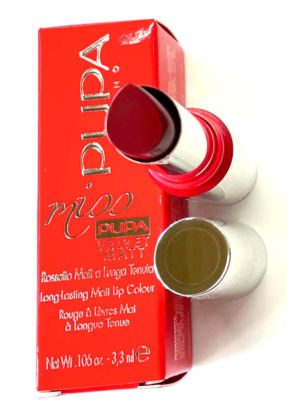 Pupa Milano Lipstick Miss Velvet Matt Burgundy Red #403 Makeup