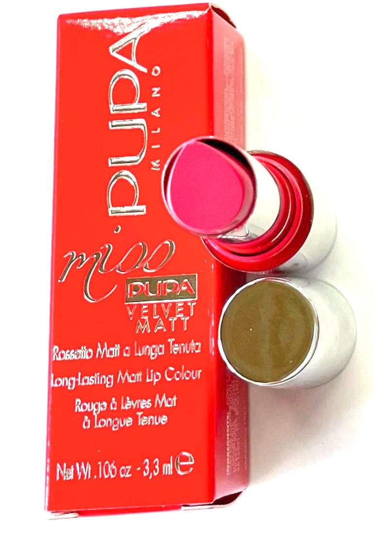 Pupa Milano Lipstick Miss Velvet Matt Pink Strawberry #202 Makeup