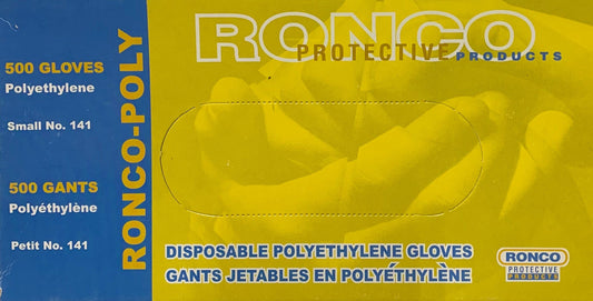 Disposable Gloves Ronco-Poly Small 500 pk Disposable Gloves