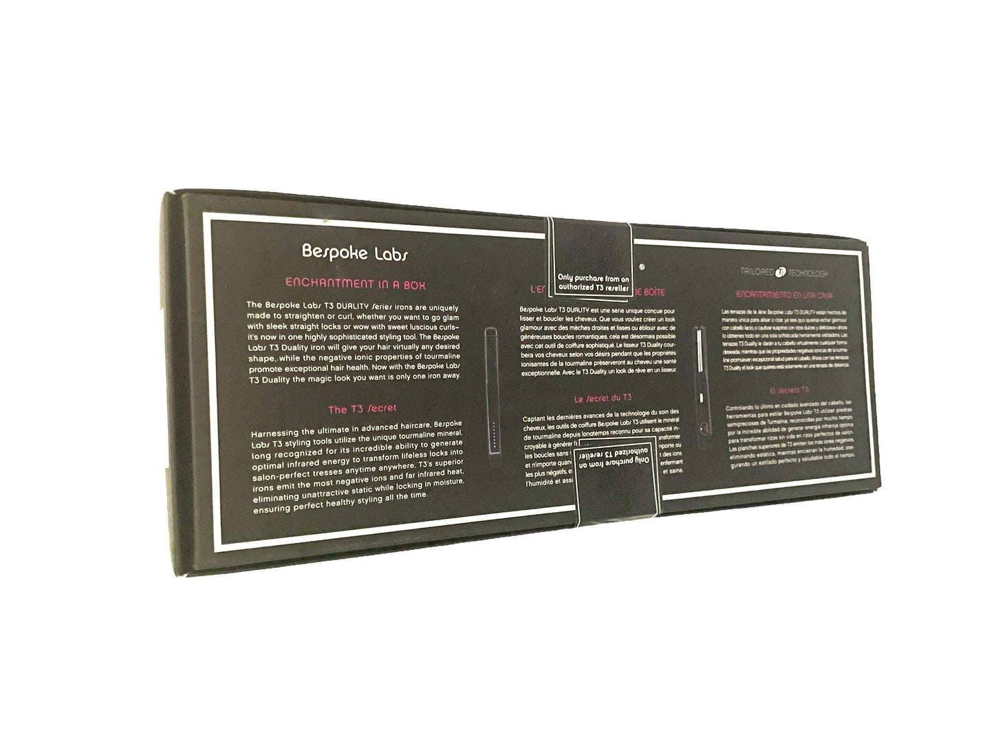 T3 Bespoke Narrow Duality Tourmaline Flat Iron 410F 1” Flat Iron