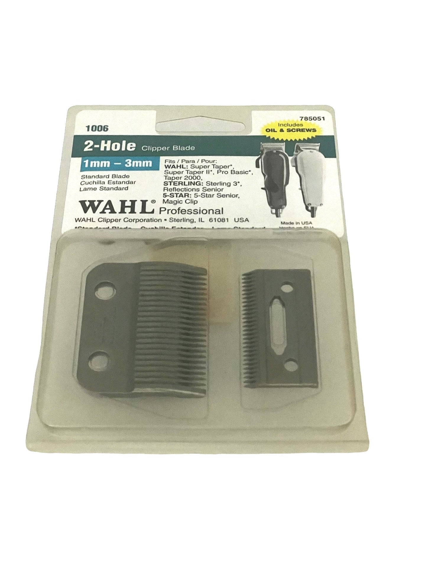 Wahl 2 Hole Clipper Replacement Blade Fits Many Clippers Razors & Razor Blades