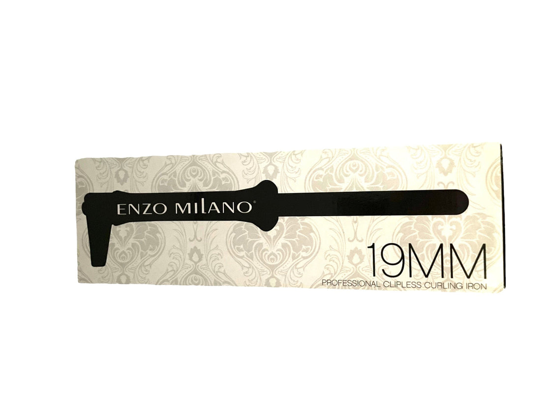 Enzo Milano 19mm clipless curling iron, a professional Marcel-style styling tool