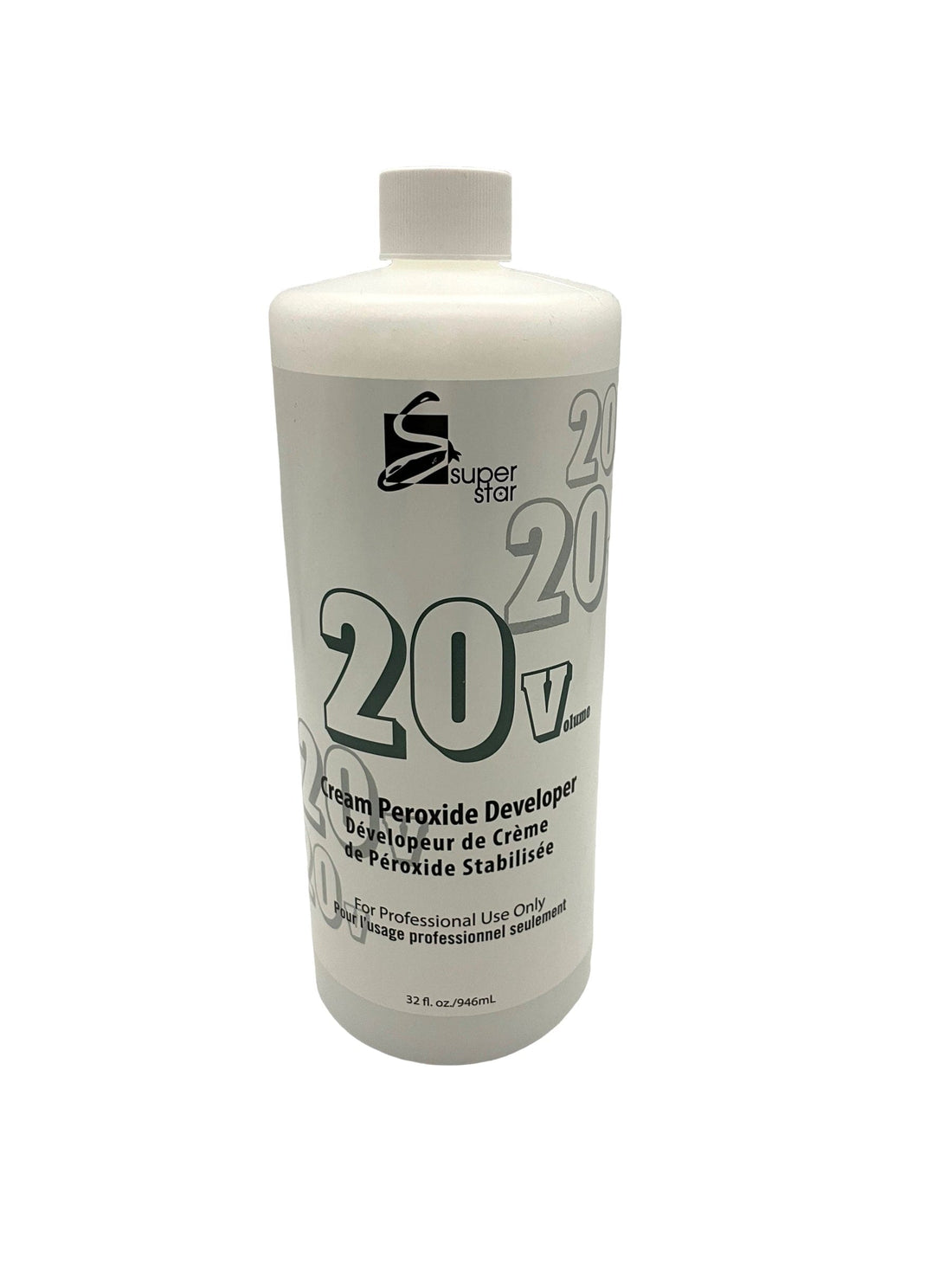 20 volume cream peroxide developer, one of the volumes explained in this guide to choosing the right developer strength