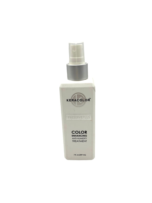 Heat protectant spray bottle used to protect hair from flat iron and blow dryer heat damage