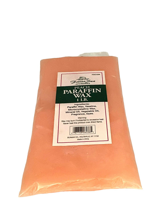 Peach-scented paraffin wax block for hand and foot spa treatments