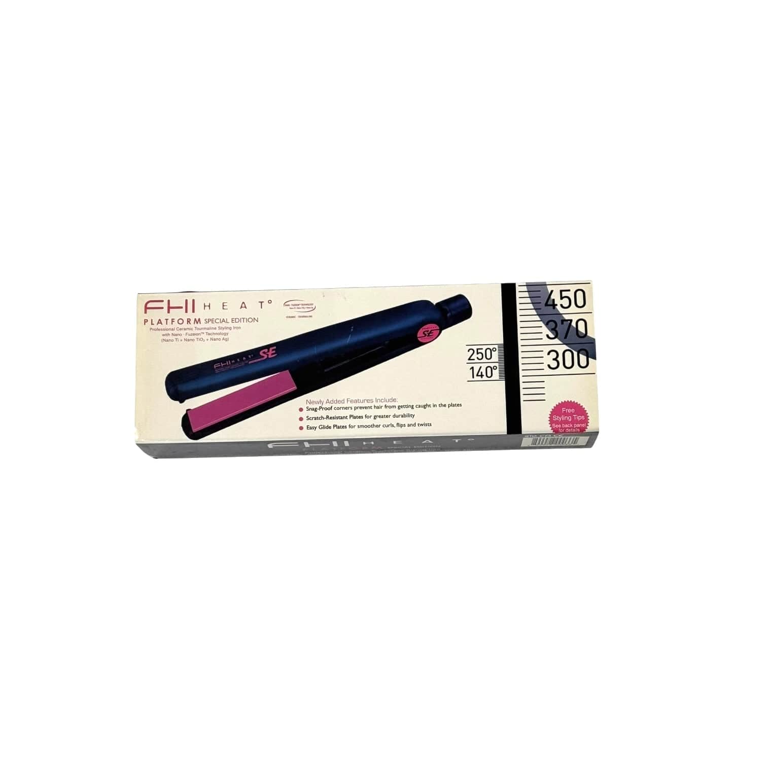 FHI Heat Plat Form Professional Ceramic Tourmaline Flat Iron 450F. Flat Iron