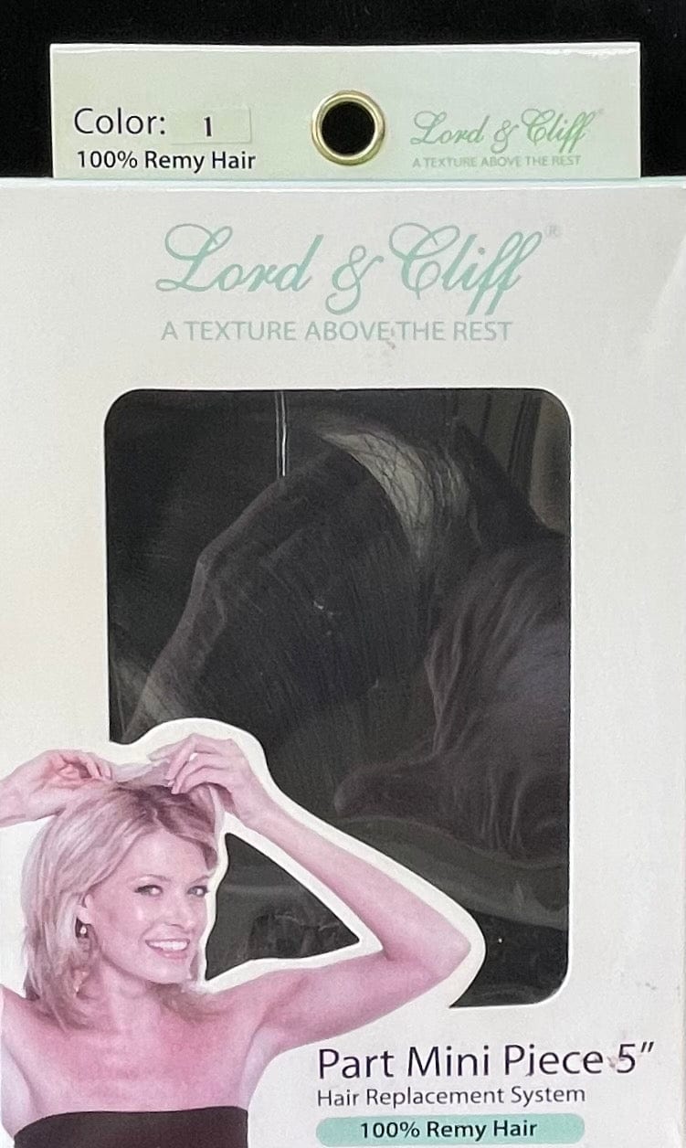 Top Hair Piece Lord & Cliff 100% Remy Hair Part Mini Piece 5" Hair Extensions