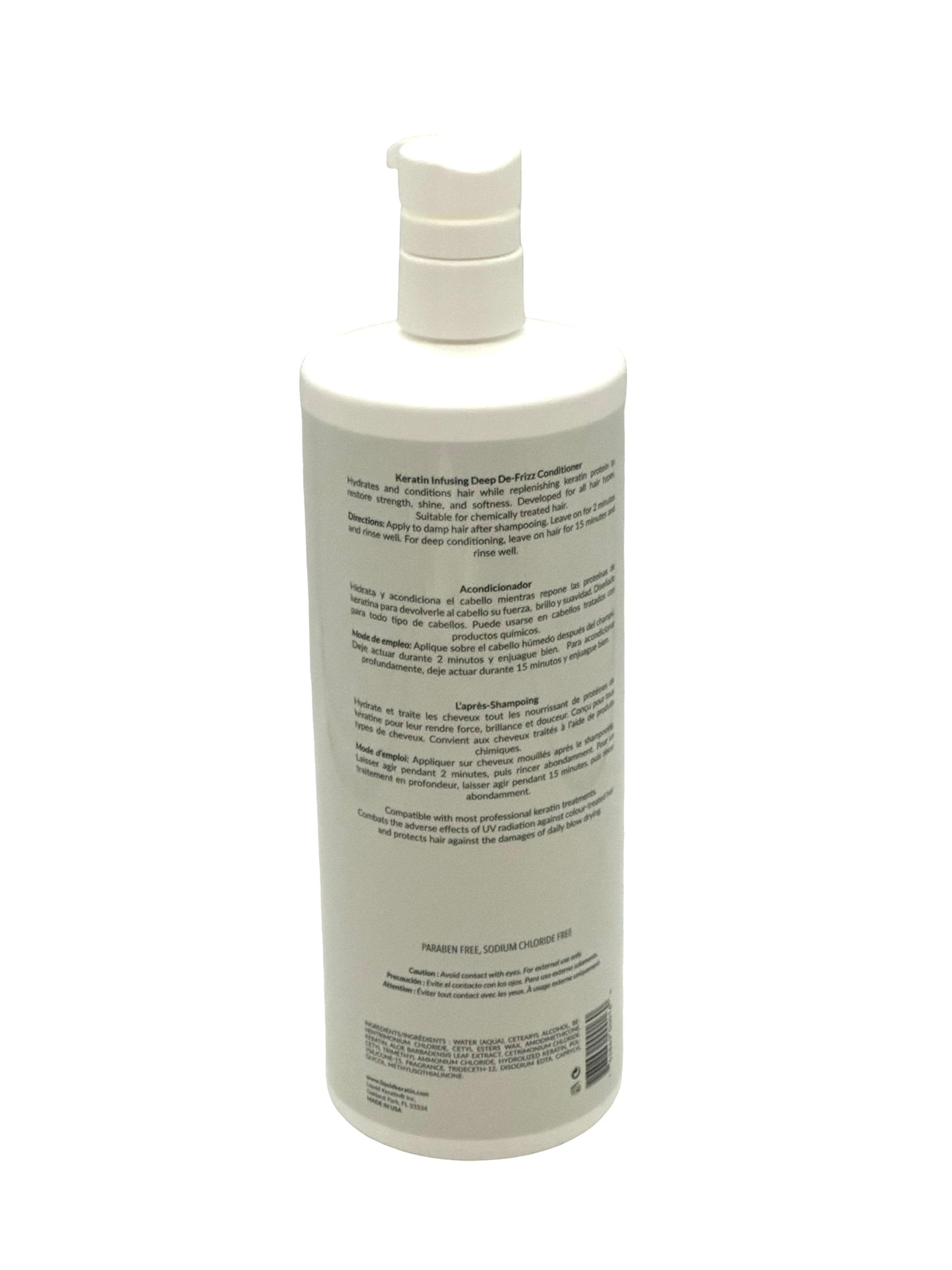 Liquid Keratin Hair Infusing De-Frizz Conditioner 32 oz