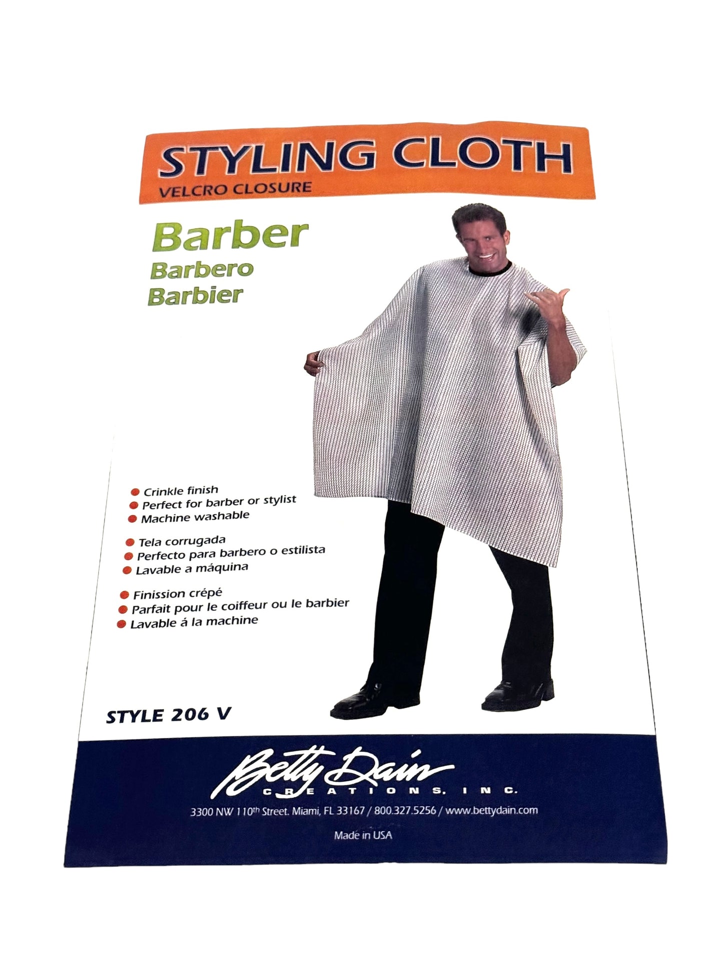 Barber Hair Cutting Cape Velcro Or Snap On Closure