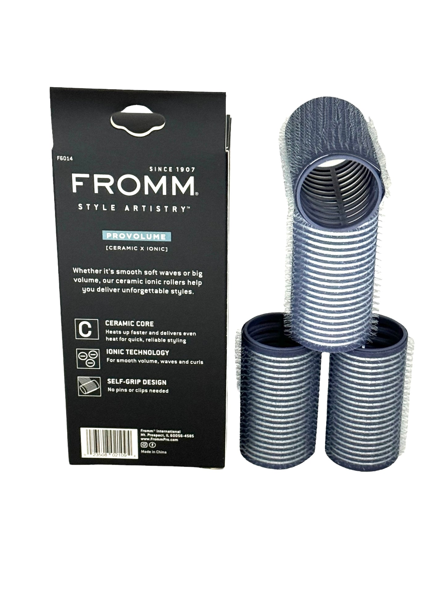 Fromm ProVolume - Rulos de pelo iónicos de cerámica con agarre automático, 3 tamaños