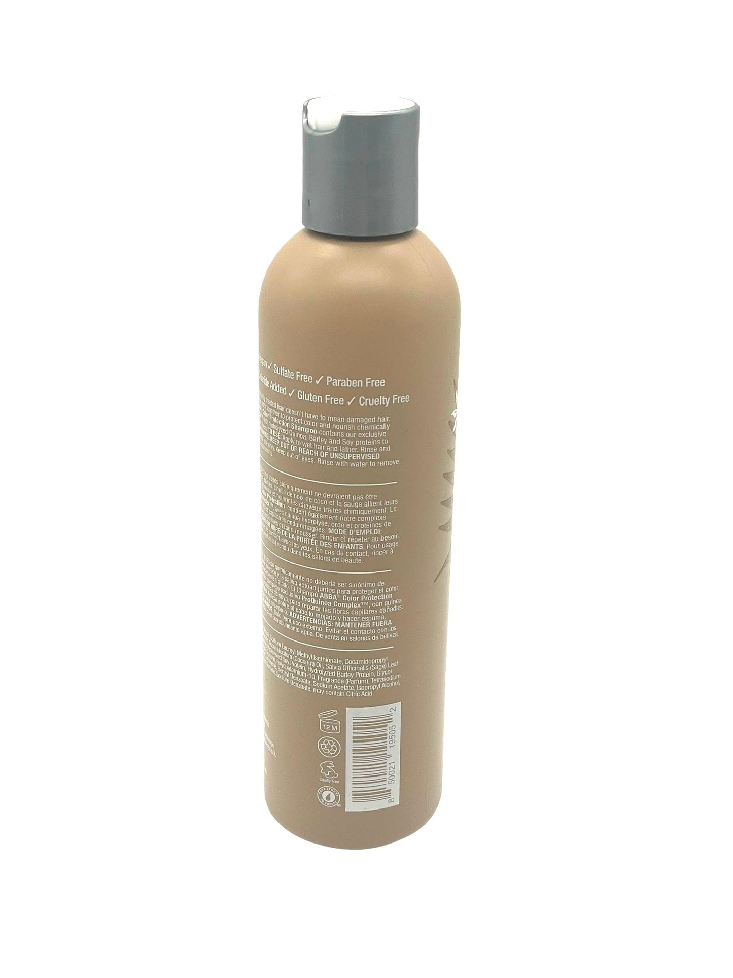 Abba Color Protection Shampoo 100% Vegan & Gluten Free 8oz Color Shampoo