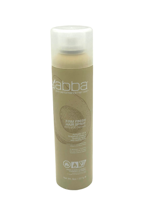 Abba Firm Finish Hair Spray Aerosol 100% Vegan & Gluten Free 8oz Hair Spray