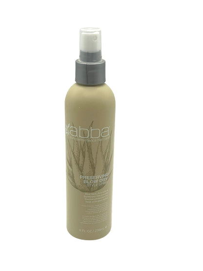 Abba Preserving Blow Dry Styling Spray 100% Vegan & Gluten Free 8oz Hair Spray