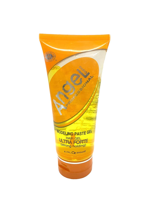 Angel Professional Hair Gel Ultra Forty Yellow (Strong Holding) 6.7oz Hair Gel