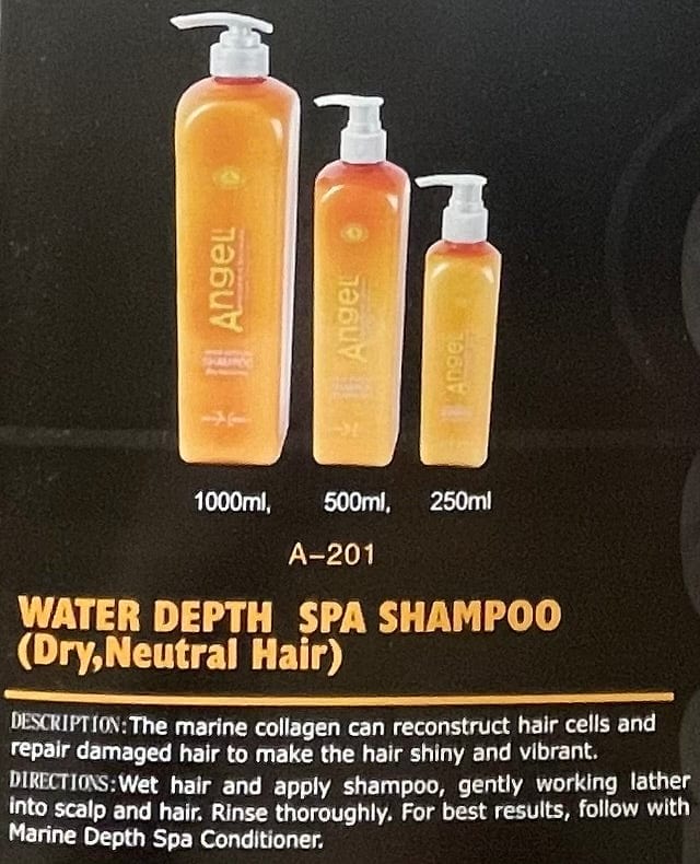 Angel Professional Marine Depth Dry Hair Shampoo 2 Sizes Shampoo