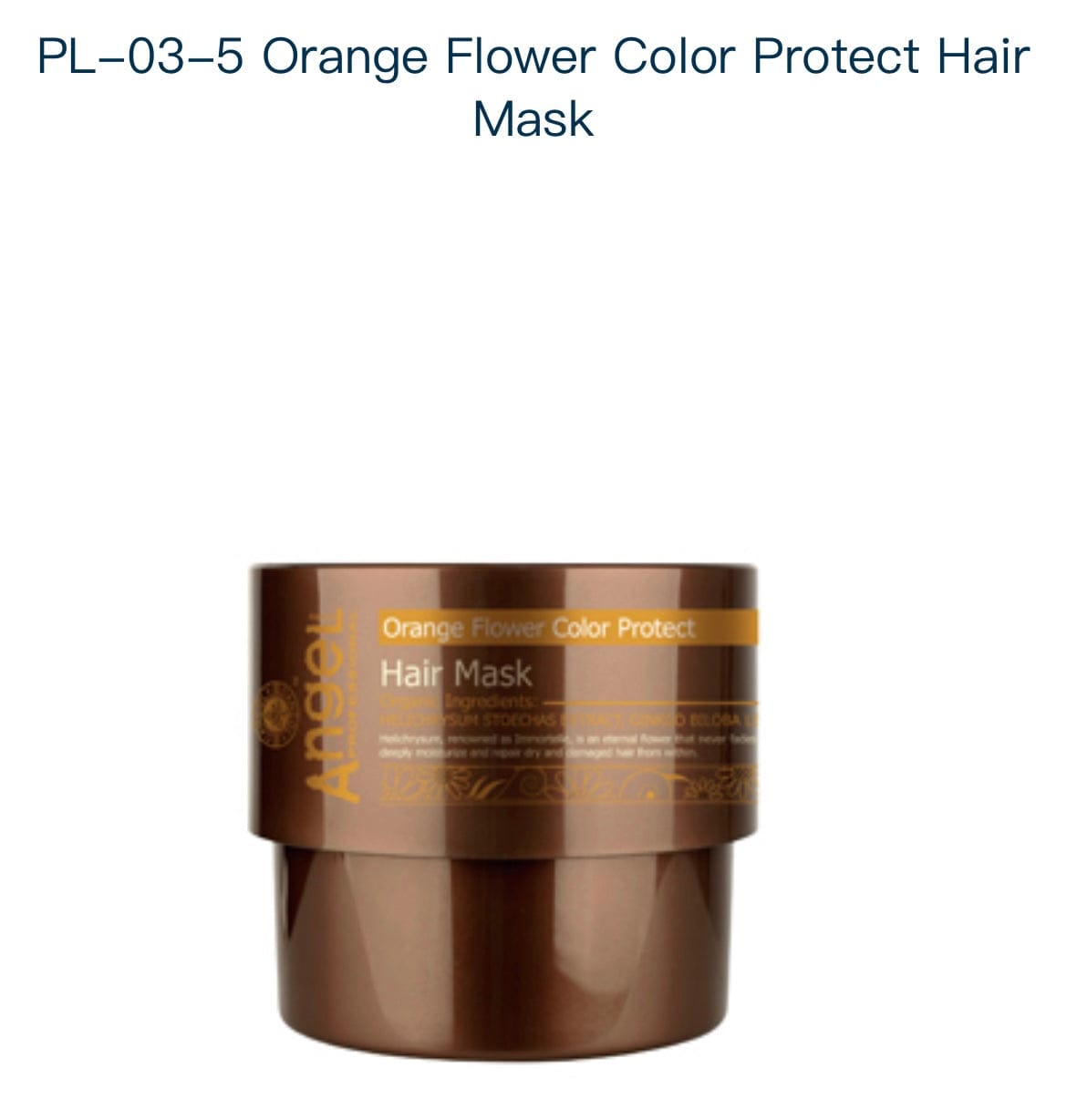 Angel Provence Organic Orange Flower Colored Hair Mask 16.8 oz Hair Mask