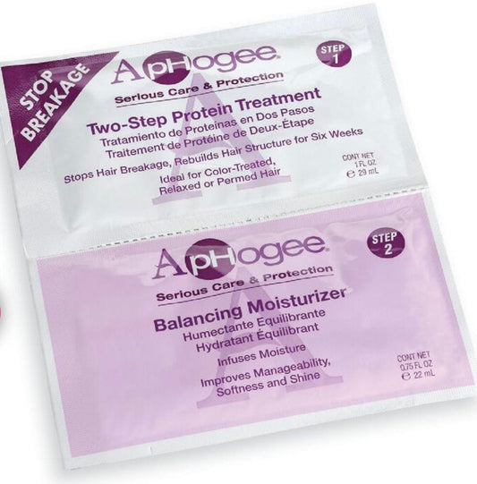ApHogee Two Step Protein Treatment & Balanced Moisturizer Packets 1/0.75 oz Protein Treatment