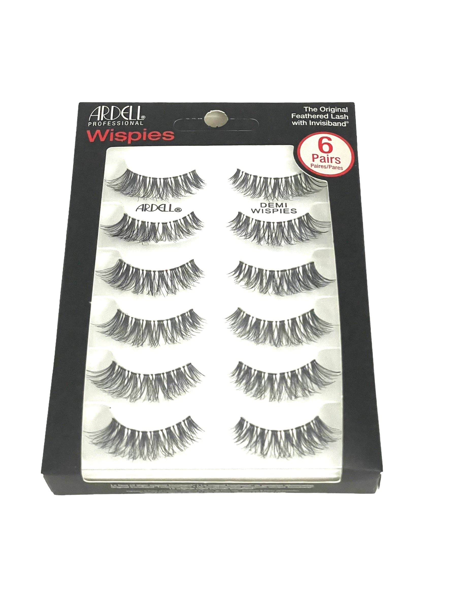 Ardell Demi Wispies Lashes Black Feathered With Invisiband 6pk False Eyelashes