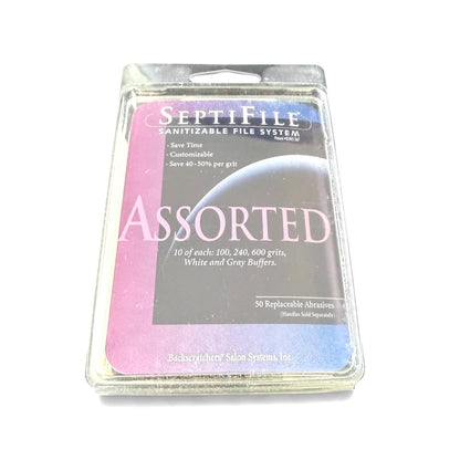 Disposable Nail File Septifile Sanitizable File System 50 Replaceble Abrasives Nail File