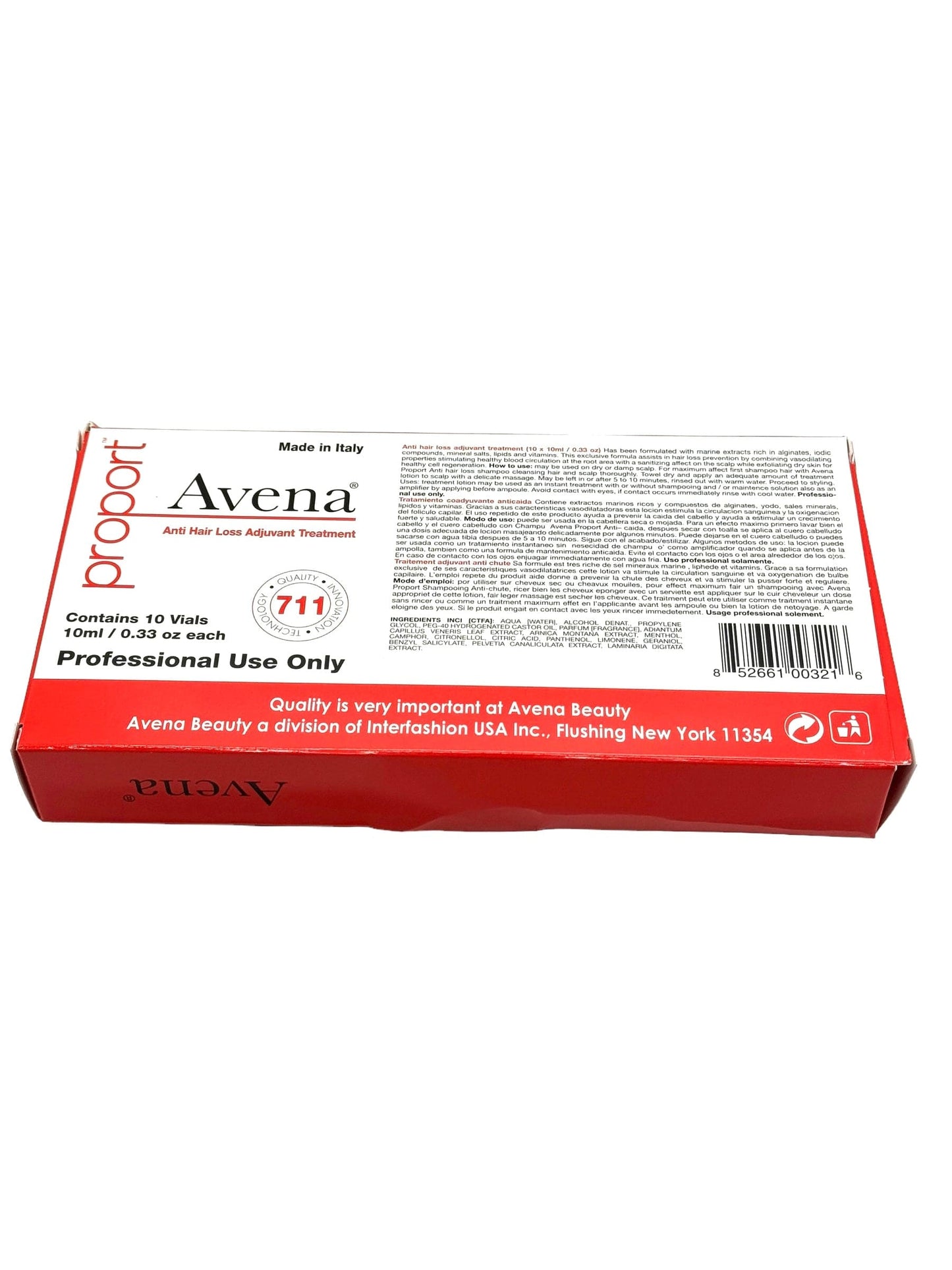 Avena Proport 711 Anti Hair Loss Leave In Intensive Treatment Vials 10pk/0.33oz Hair Loss Serum