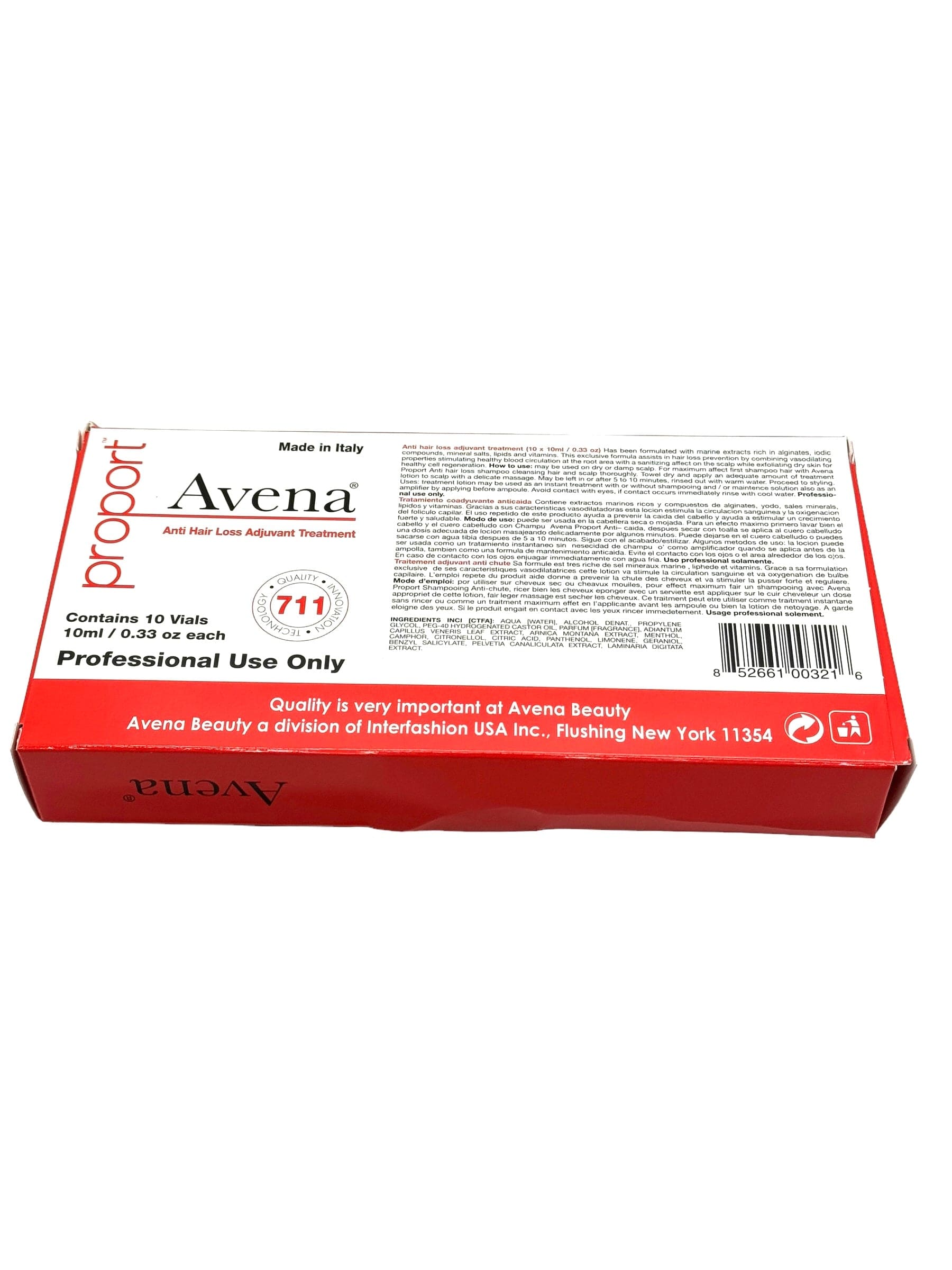 Avena Proport 711 Anti Hair Loss Leave In Intensive Treatment Vials 10pk/0.33oz Hair Loss Serum