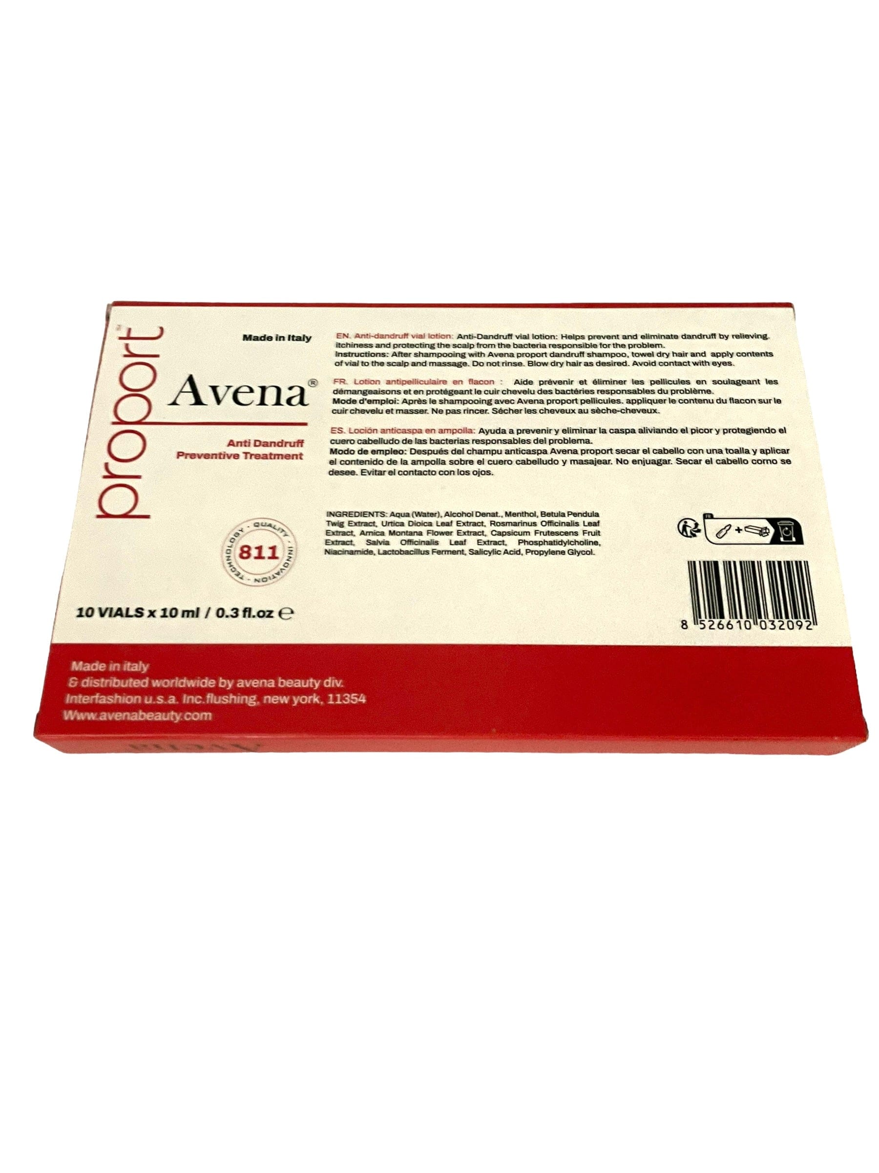 Avena Proport 811 Anti Dandruff Preventive Leave In Treatment Vials 10pk Anti Dandruff Vials