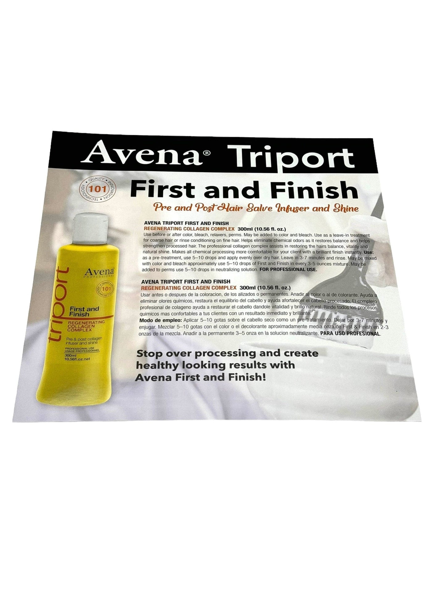 Avena Triport 101 First & Finish Regeneration Collagen Complex 10.14 oz Hair Leave In Treatment