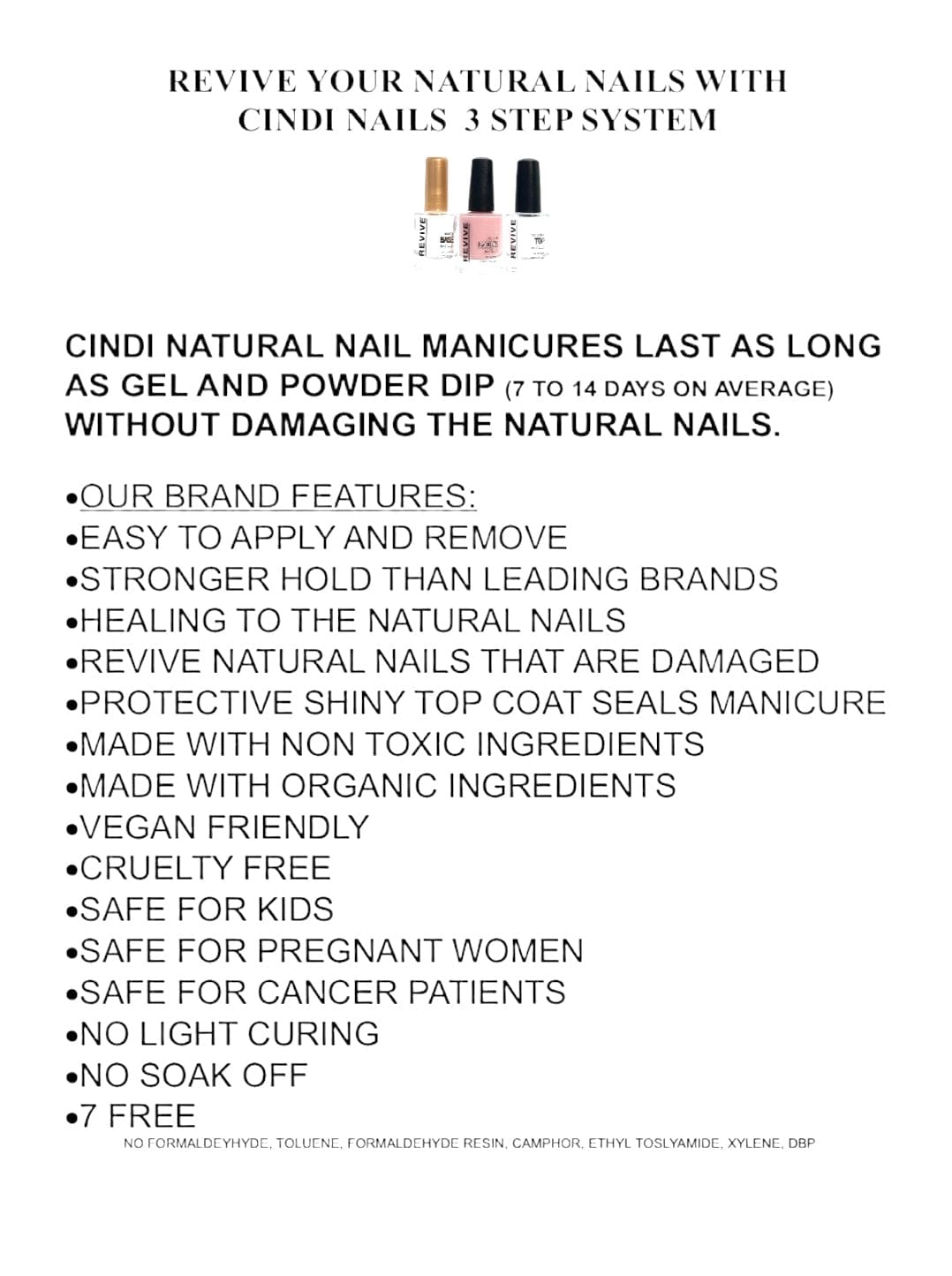 Base Coat Cindi Revive Healing Base Coat 7 Free 0.5oz Nail Base Coat