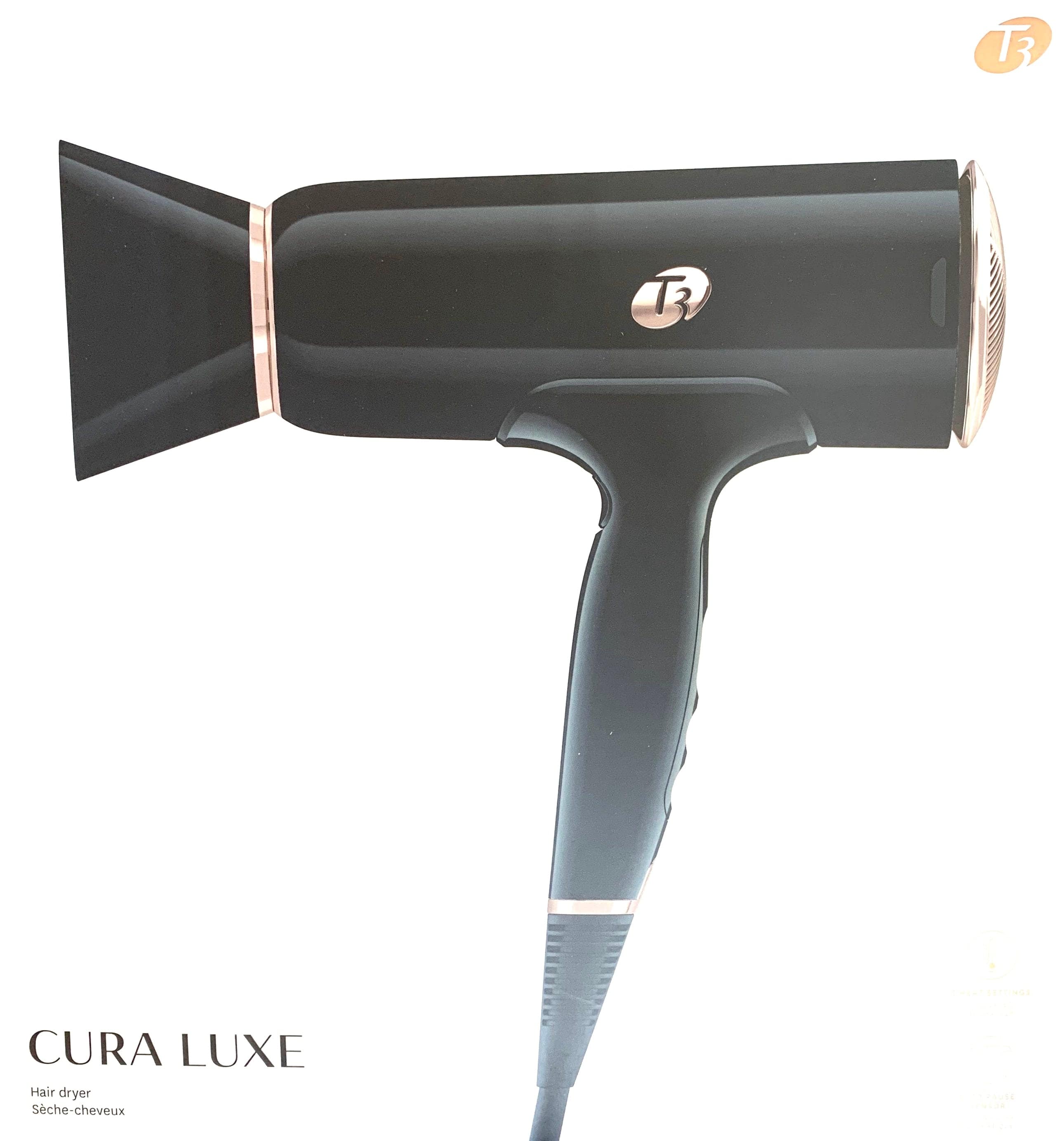 T3 Hair Dryer Micro Cara Luxe Black Hair Dryer Reflection Beauty